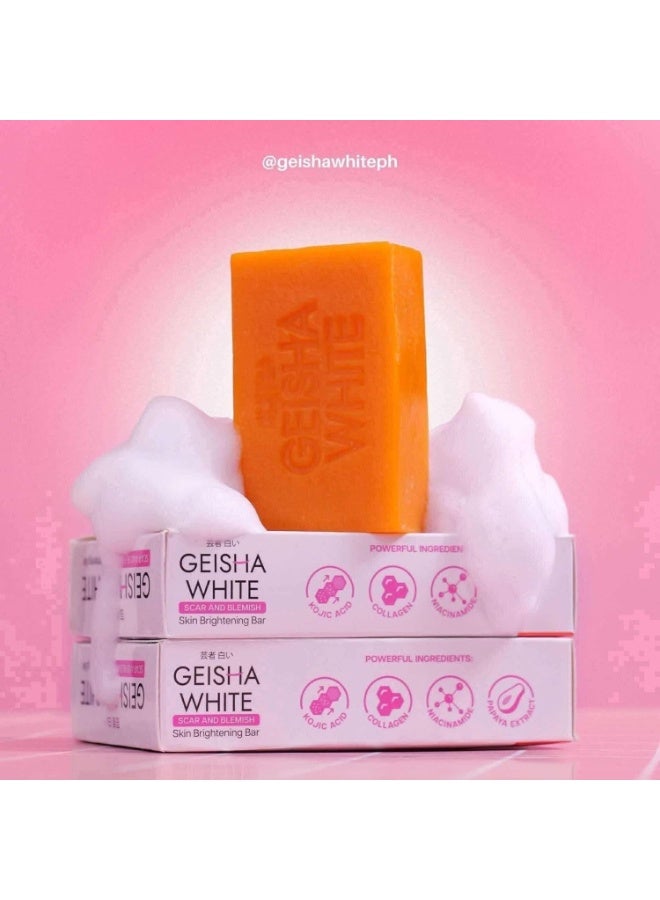 Geisha صابون كوجيك أسيد الأبيض من جيشا – بار للعناية بالندبات والبقع - Image 4